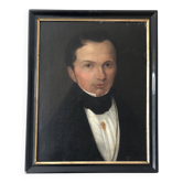 Antique Vintage 19th Century Oil Portrait Painting of a Dutch Gentleman