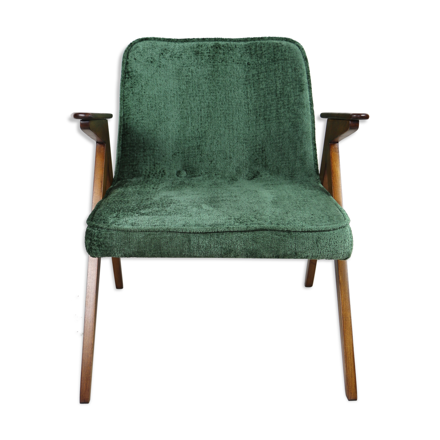 Green Bunny Armchair by Józef Chierowski, 1970s