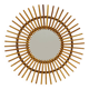 Vintage Rattan Sun Mirror Diameter 69 cm - 27.16". 80s 90s