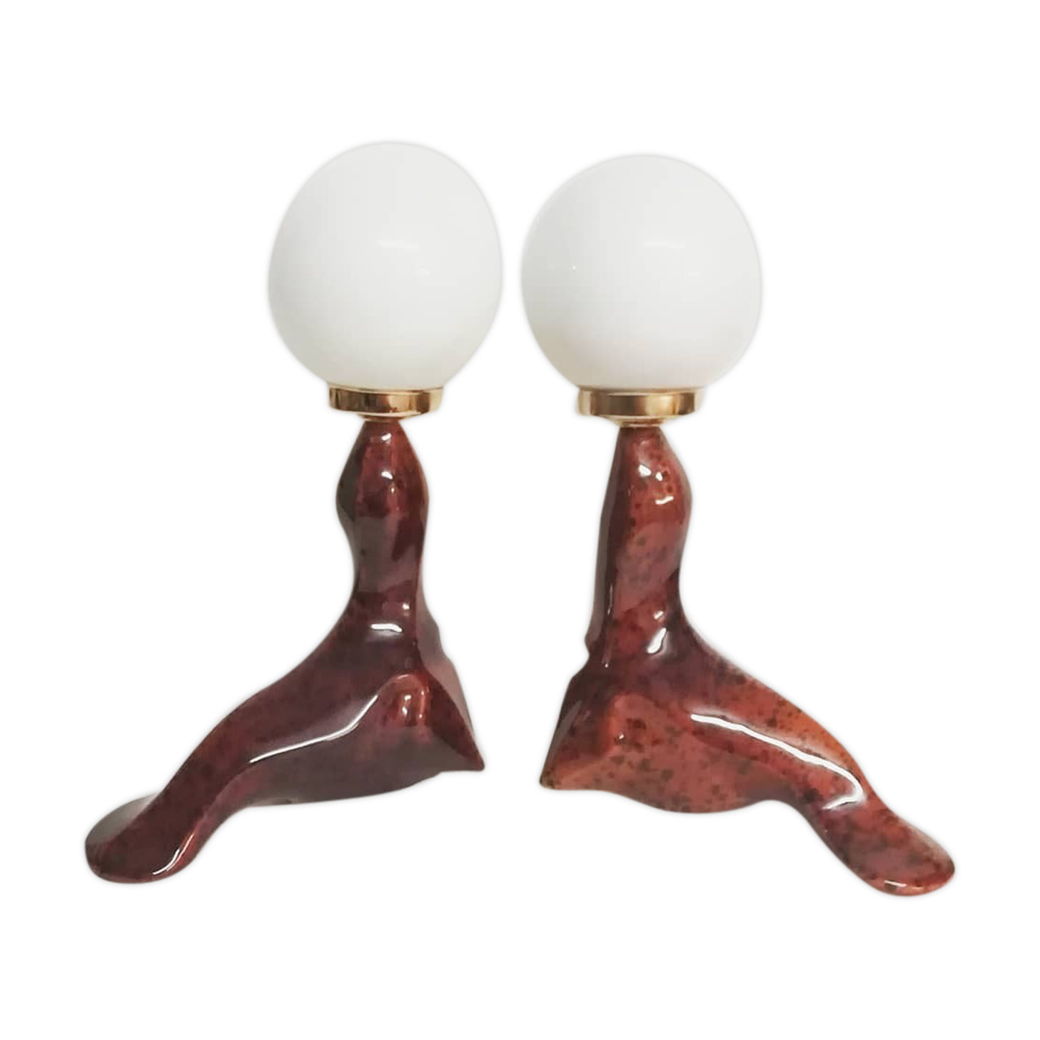 Ceramic seal lamps with white opal crystal balloon