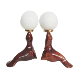 Ceramic seal lamps with white opal crystal balloon