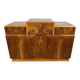 Art Deco English Burr Walnut Cocktail Sideboard – Circa 1930s  A stunning o