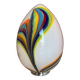 Lampe en verre de style Murano, roseaux multicolores, œuf blanc