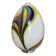 Lampe en verre de style Murano, roseaux multicolores, œuf blanc