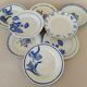 8 French earthenware dinner plates (Gien Sarreguemines Digoin Moulin des Loups Orchies)