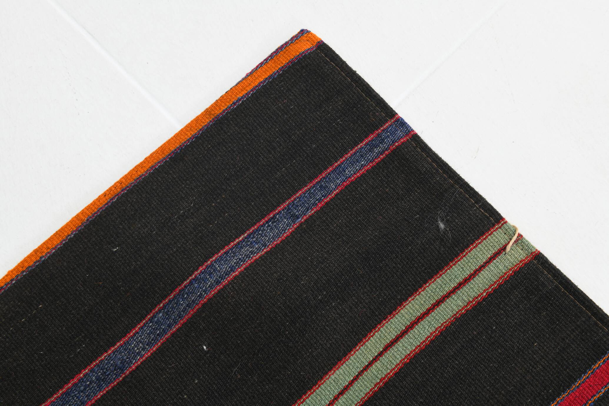 7x9 Multicolor Striped Pattern Kilim Rug, 215x280Cm