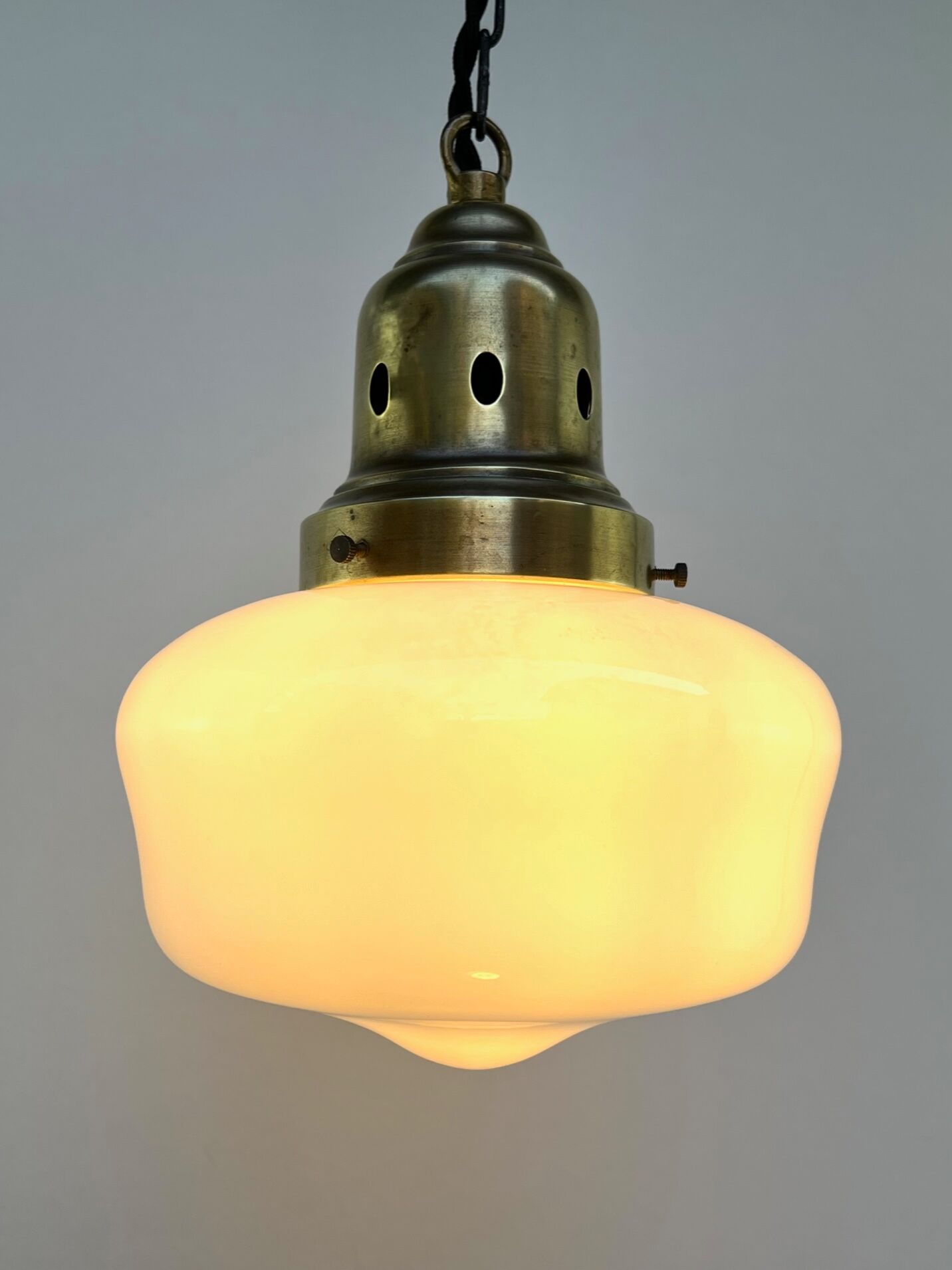 Chandelier 1920 opaline brand bag paris petit modele