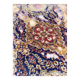 Burgundy floral wool oriental rug 200x300