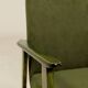 Scandinavian armchair deep olive green 1970 Boho style