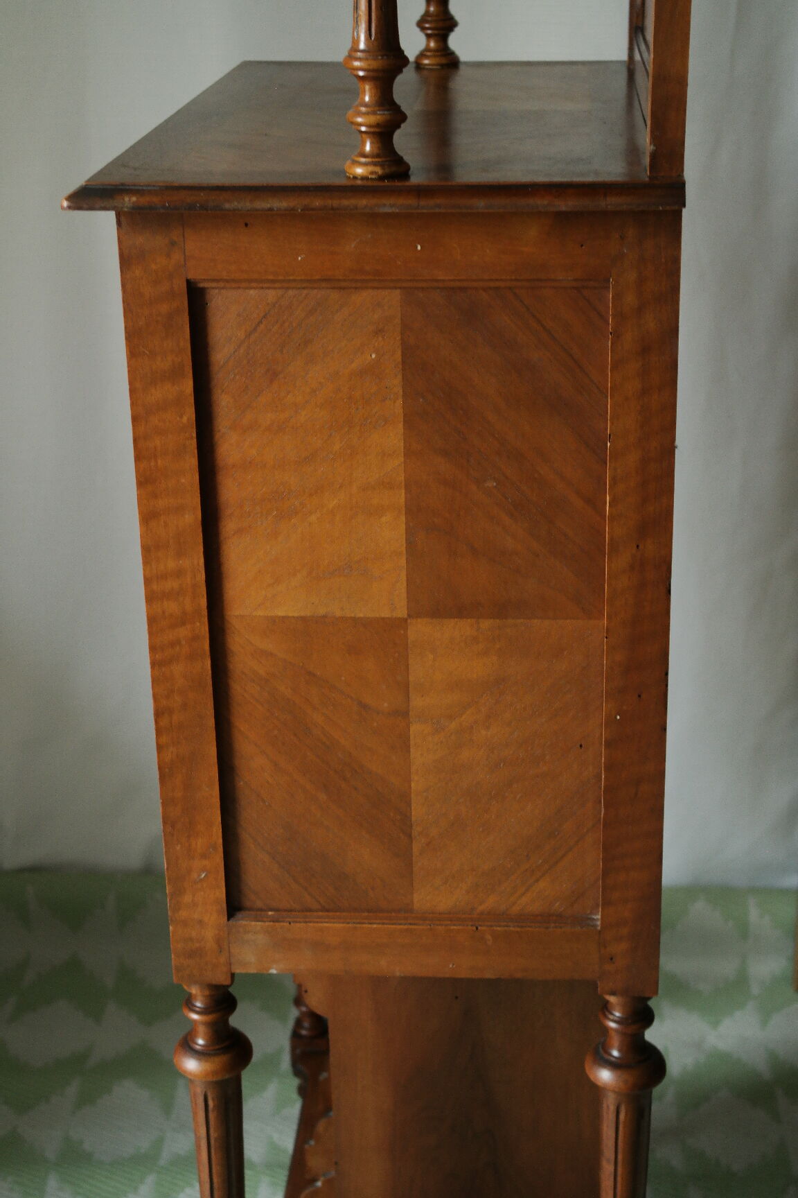 Louis XVI style music cabinet in walnut, 20th century.