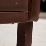 Three-seater leather sofa