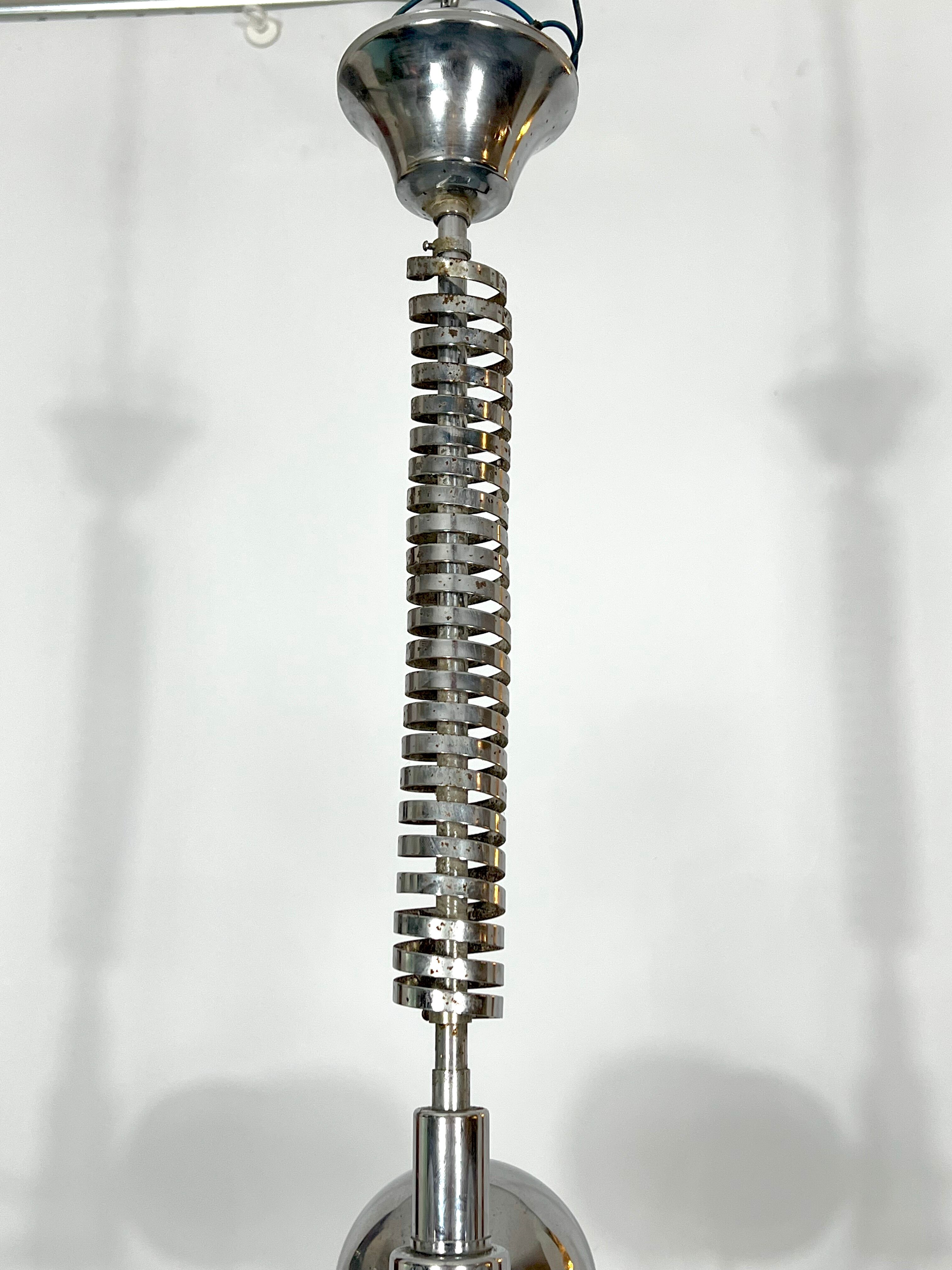 Goffredo Reggiani, satellite chrome chandelier from 60s