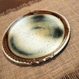 Stoneware tray signed Santilly