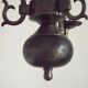 Italian Vintage Silver Brushed Metal 3 Light Flemish Style Chandelier