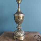 Lampe pied bronze laiton doré
