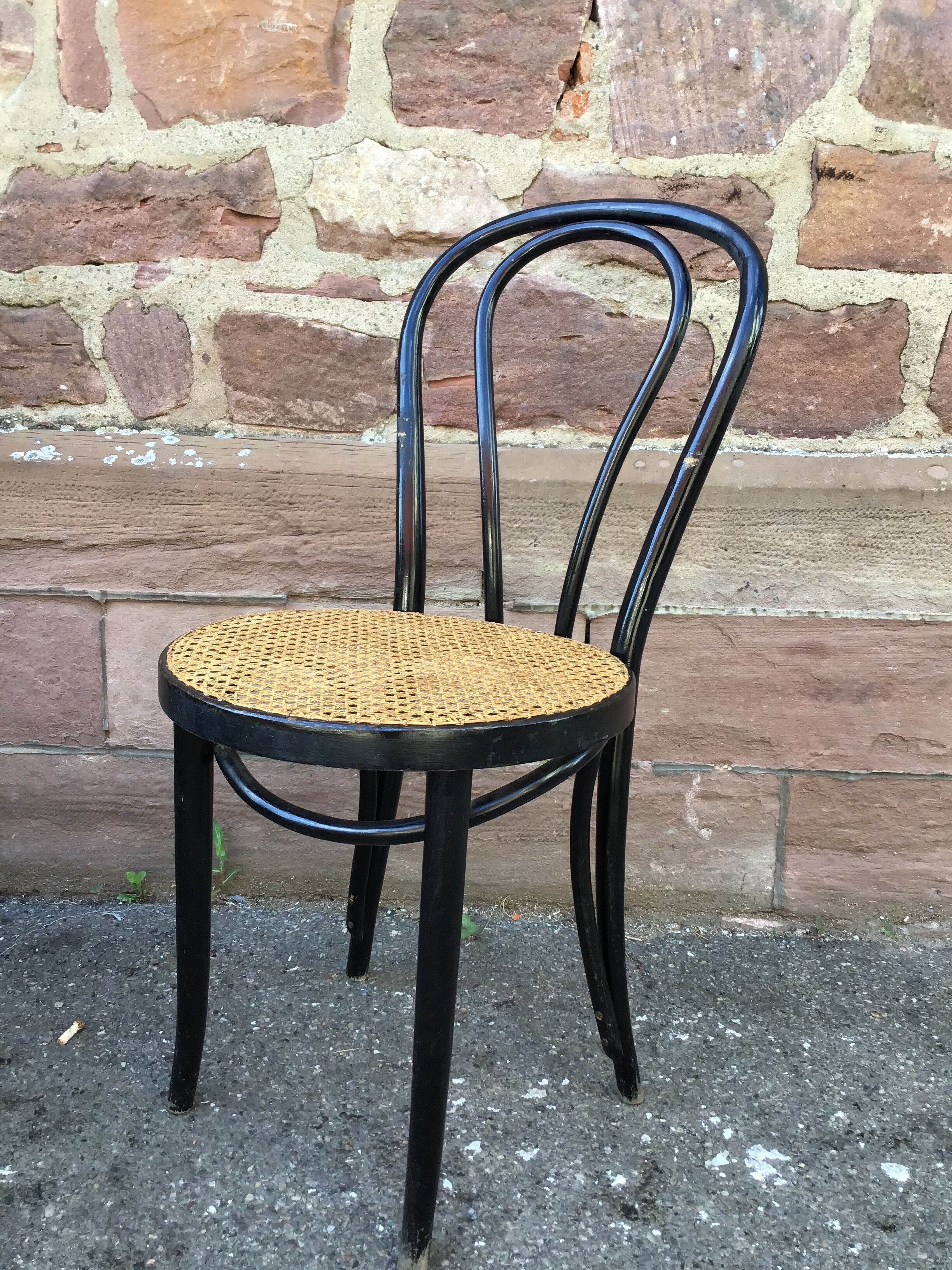 4 Viennese chairs curved wood Tuna blackened wood