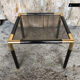 Coffee table tube metal black & gold vintage