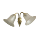 Double wall lamp in bronze and tulips in frosted glass