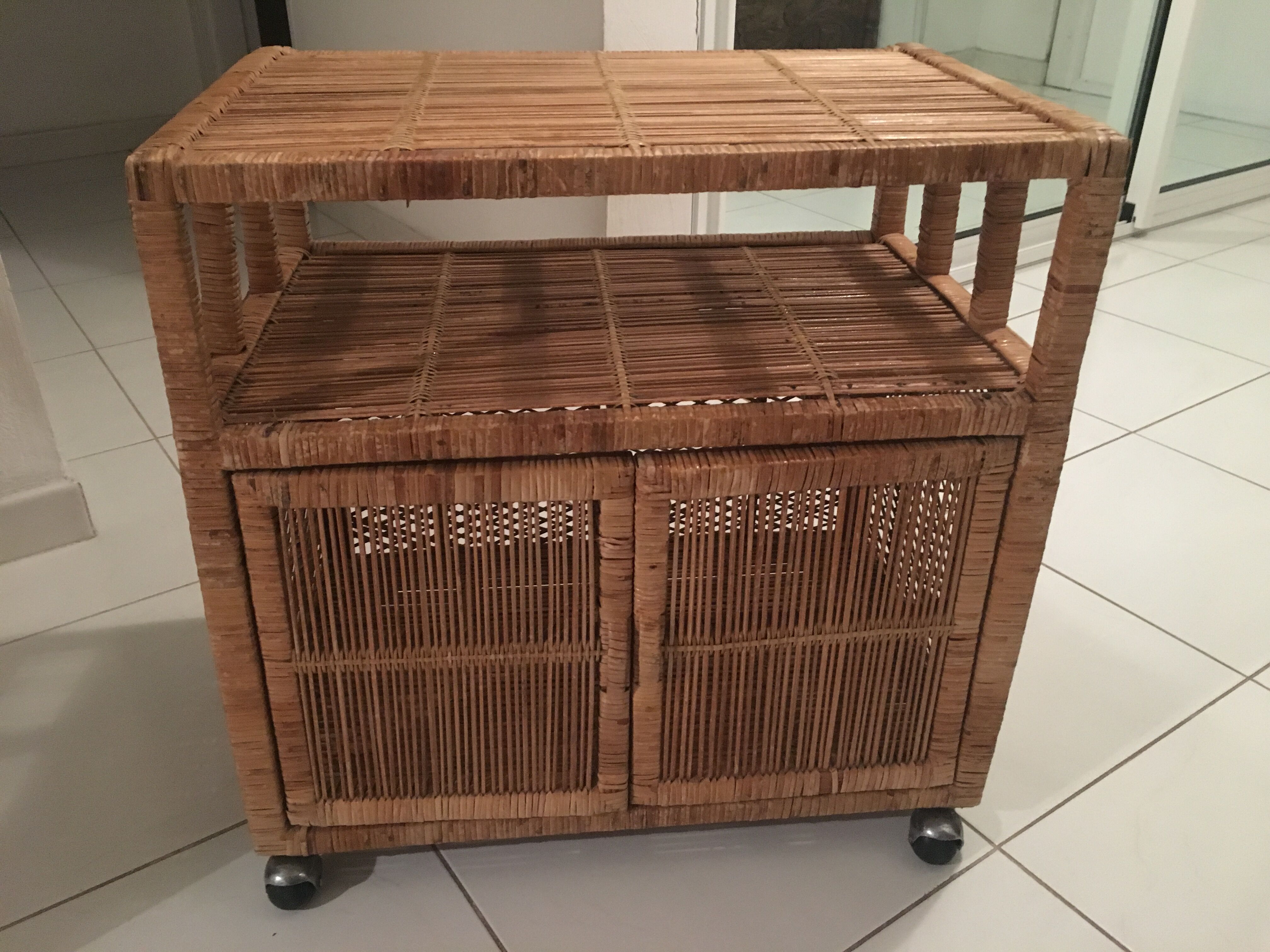 Furniture wicker vintage skateboard