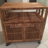 Furniture wicker vintage skateboard