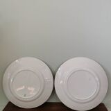 Set of 2 vintage plates with yellow and black geometric pattern, Sarreguemines Digoin style