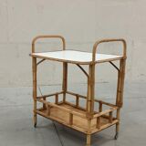 Vintage bamboo and rattan bar service