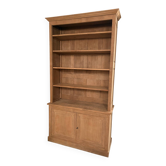 Solid oak library sandblasted