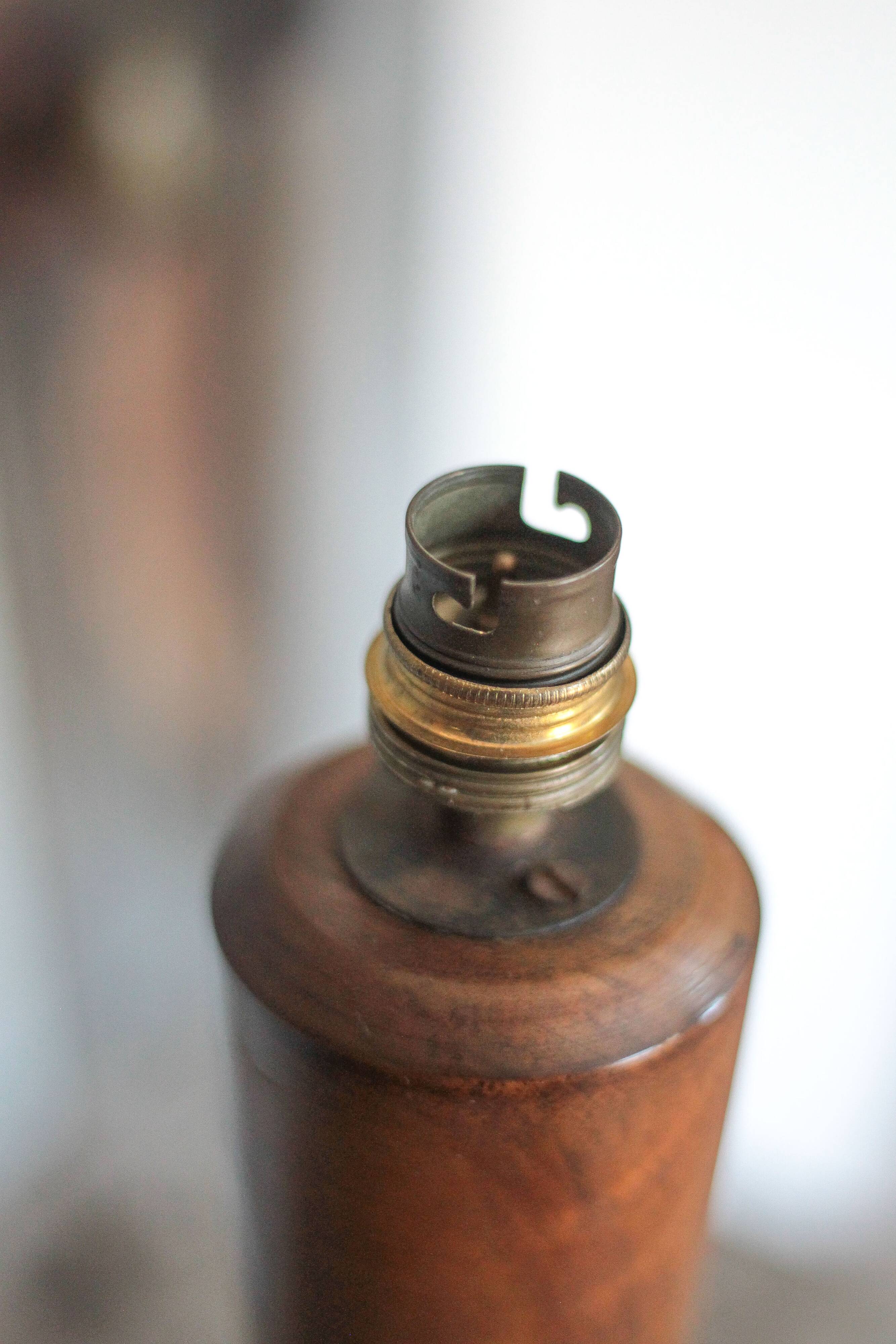 Art deco wooden lamp base, vintage wooden lamp, table lamp