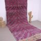 Purple Vintage Moroccan Rug 185 x 437 cm - Large Berber Wool Rug Handmade