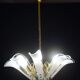 Murano white glass petal chandelier