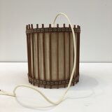 Wooden pendant lamp and Scandinavian-style fabric