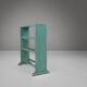 Small Industrial Mint-Colored Rack or Bookcase with 4 Shelves, Belgium 1920