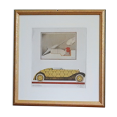 Illustration Art Déco voiture de luxe Delaunay Belleville par Charles Martin en 1924