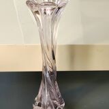 Large Floral Design Vase. Blown Murano Art Glass. Pink Tones, 30.5cm