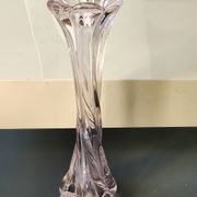 Grand Vase Design floral. En verre d Art soufflé Murano. Tons roses, 30,5cm