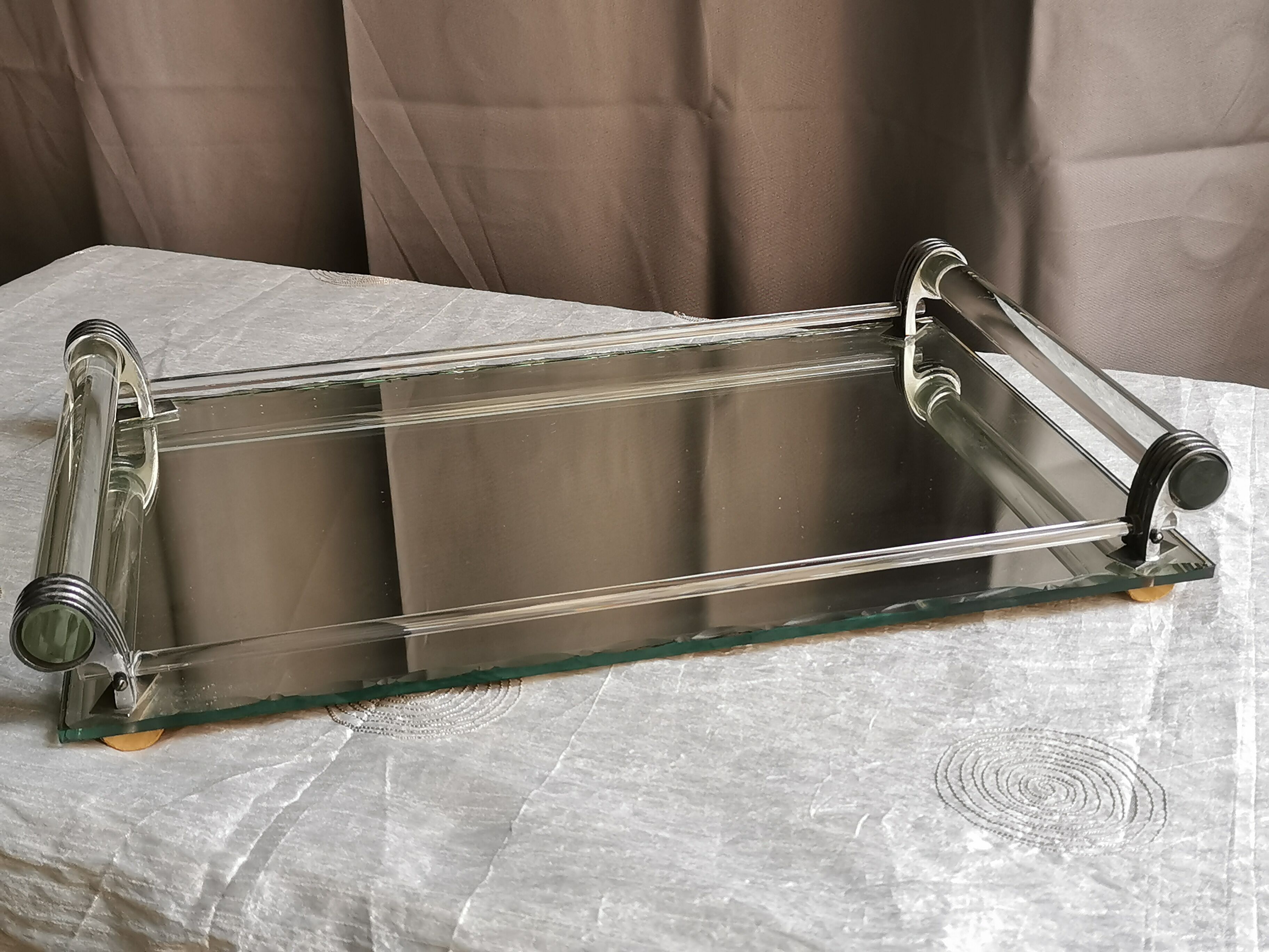 Art deco mirror tray