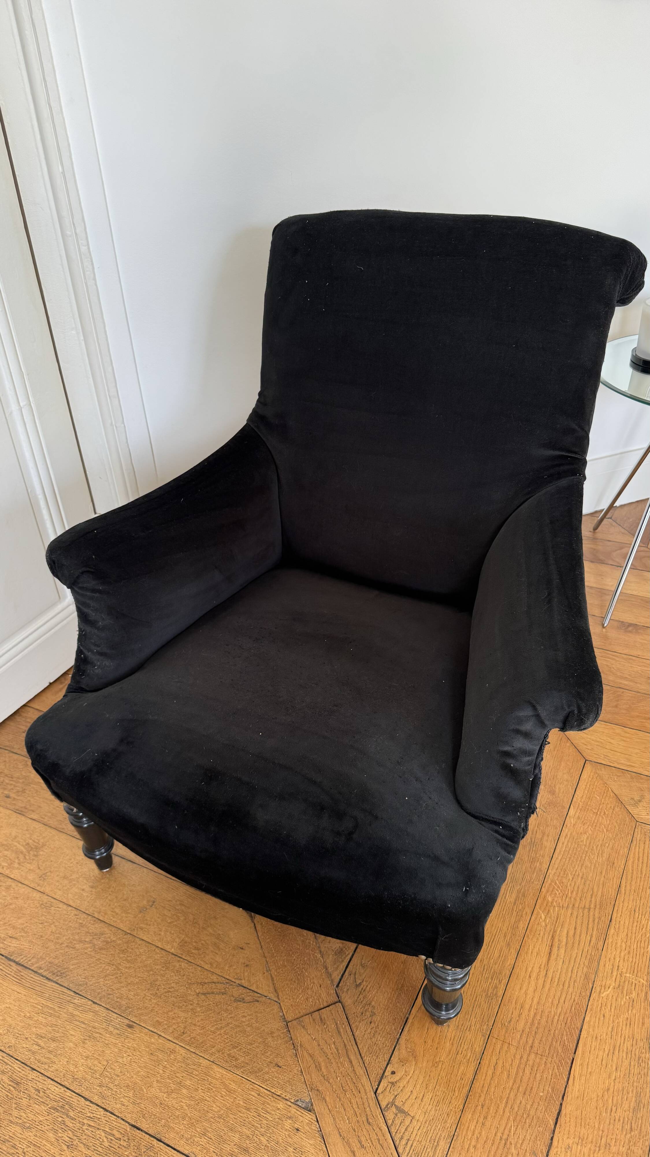 Fauteuil et repose pieds Napoléon III