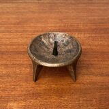 Brutalist Mid-Century Candle Holder in Bronze, 1960s