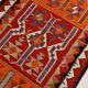 Tapis Kilim 3x10 Orange citrouille 93x308 cm