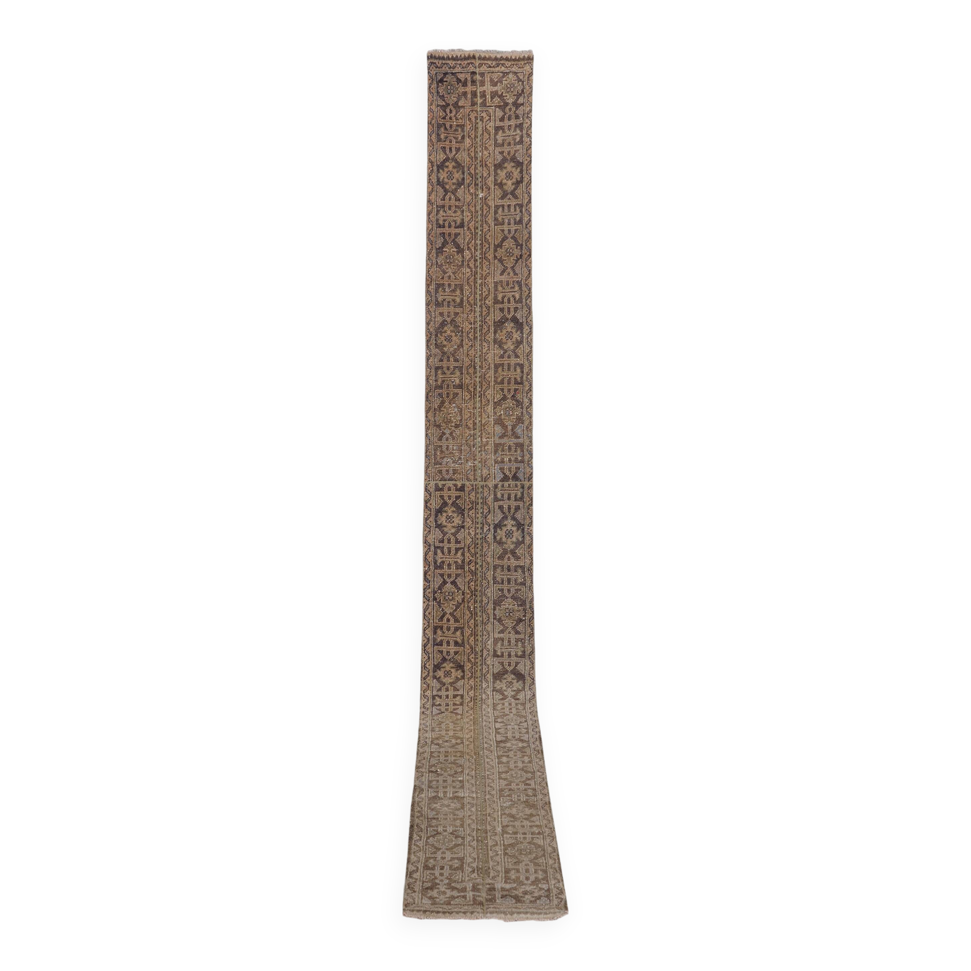 Vintage Turkish Oushak Rug Handwoven 53x560 cm