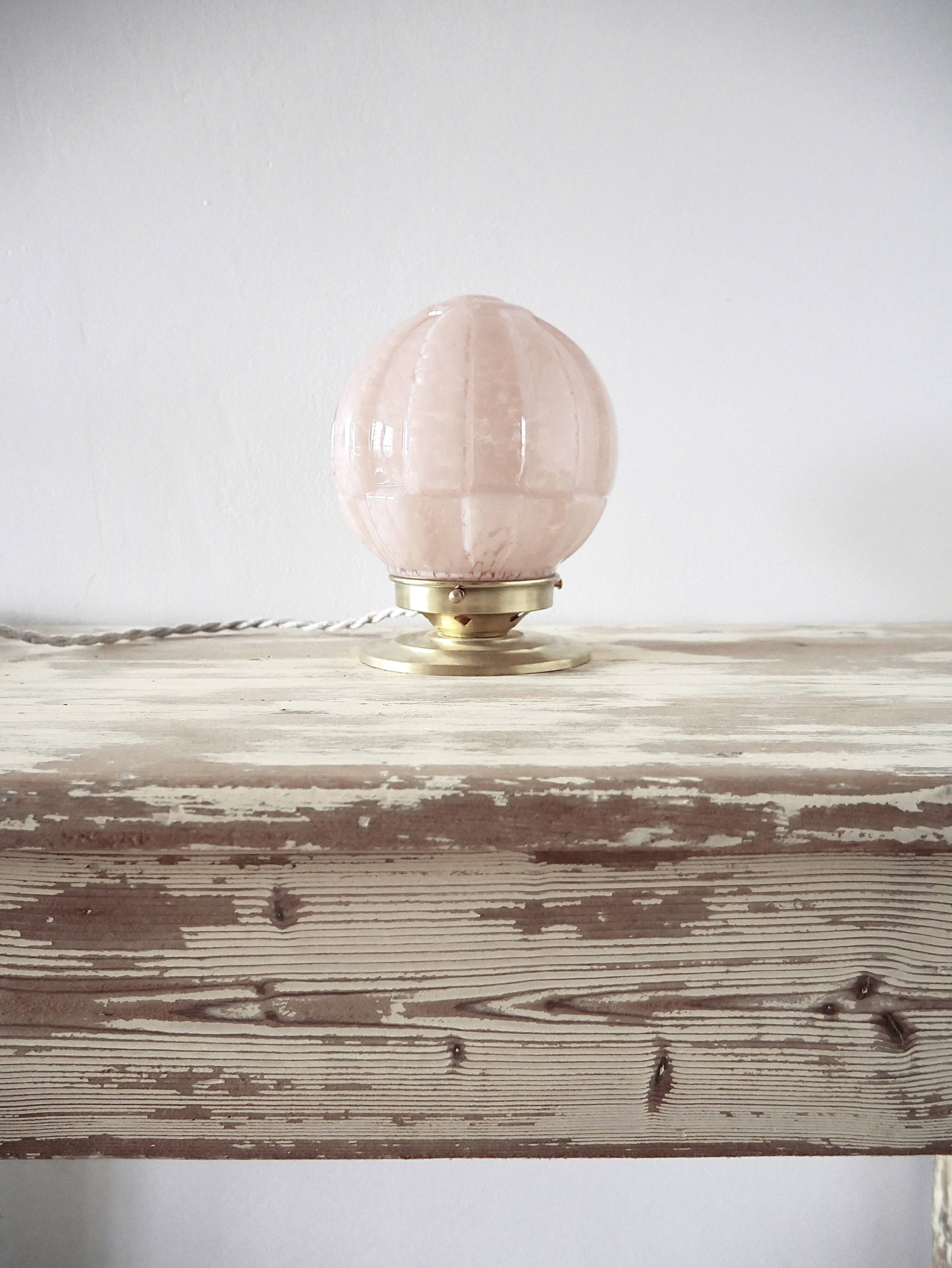 Pink Clichy glass lamp
