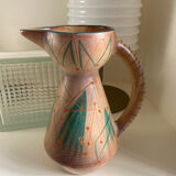 Vase or ceramic pitcher signed François Ré Vallauris 50s