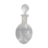 Carafe engraved faceted cap