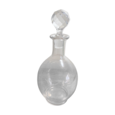 Carafe engraved faceted cap