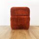 Fauteuil vintage en velours brique
