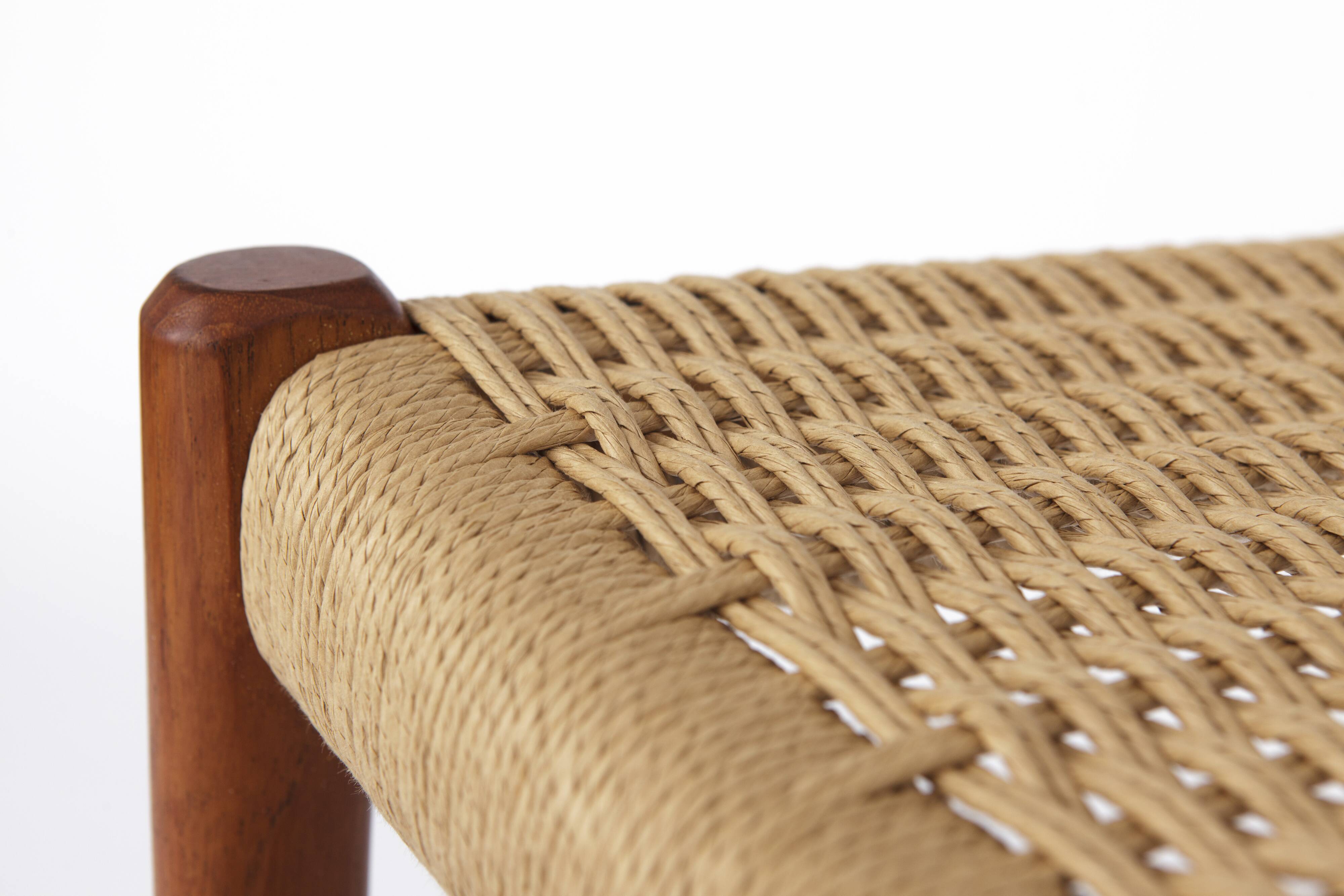1 of 7 Niels Otto Møller Model 71 Teak Dining Chair (1951) – Handwoven Seat