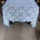 Antique handmade crochet bedspread