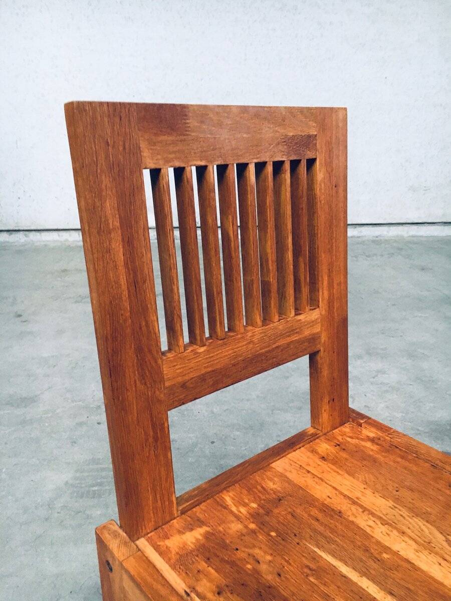 Postmodern Teak Side Chair, France, 1990s