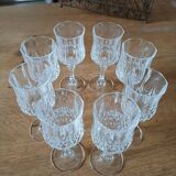 8 crystal stemmed glasses