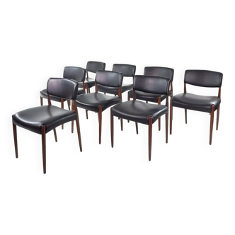 Set of 8 Danish teak chairs by Aksel Bender Madsen & Ejnar Larsen